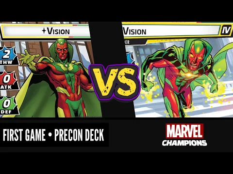 VISION vs VISION (Expert) Marvel Champions Synthezoid Smackdown Playthrough | Precon Deck Debut