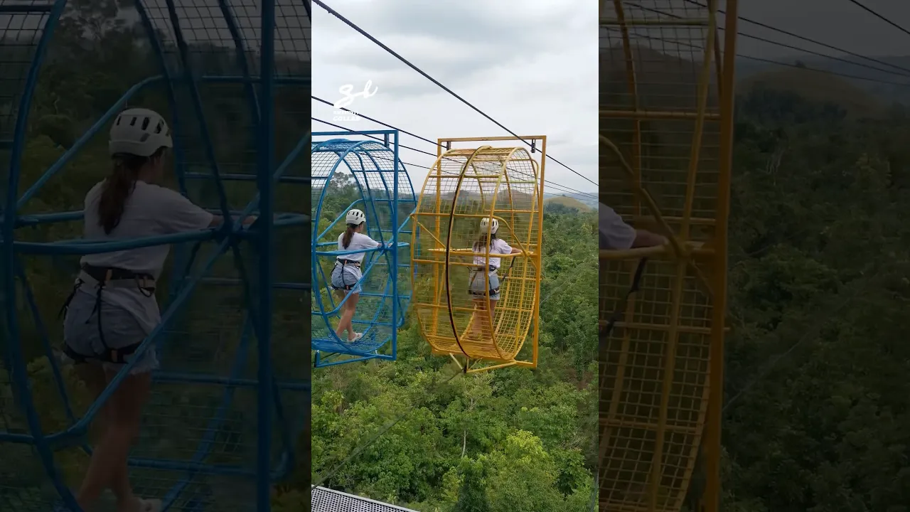 Riding Hamster Wheel In The Sky! 🫣 #hamsterwheel #experience #bikes