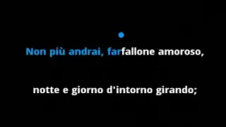 Mozart: Non Più Andrai, Farfallone Amoroso (Le Nozze di Figaro) | Karaoke with Lyrics | Instrumental