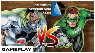 DC Deck-Building Game Gameplay || Cyborg vs. Green Lantern || Core Set
