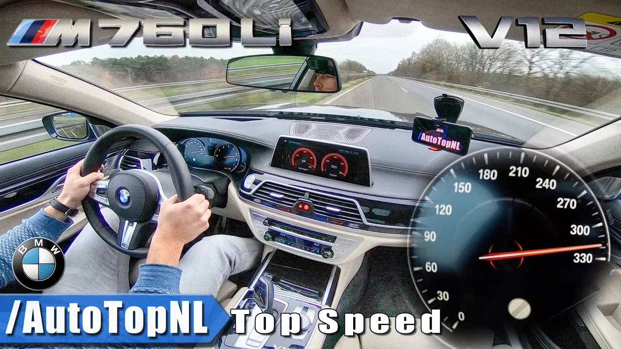 2018 BMW 7 SERIES M760Li V12 xDrive 320km/h ACCELERATION & TOP SPEED on AUTOBAHN by AutoTopNL