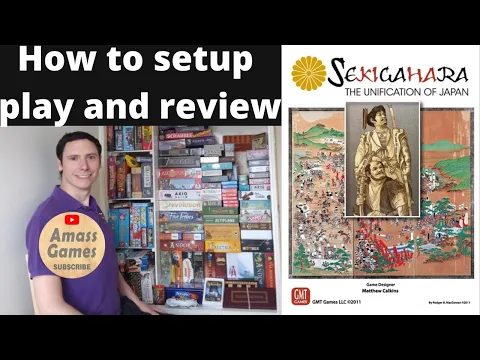 Sekigahara how to setup play and review. Asymmetric board board game AmassGames two player GMT block