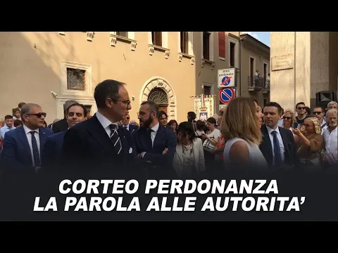 <span style="color:var(--accent)">Video:</span> Perdonanza 2019, le autorità al Corteo