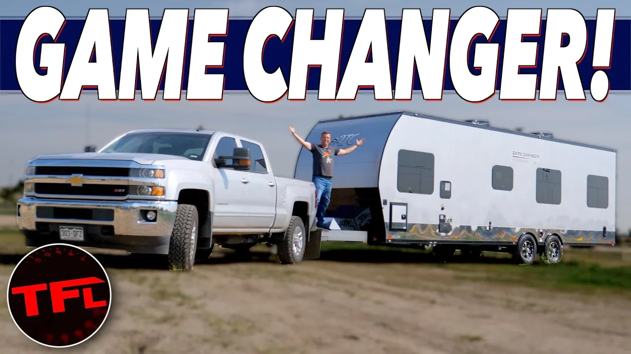 This 35-Foot Toy Hauler Trailer Has The Craziest Feature I Ever Seen - TFL Camper Corner!