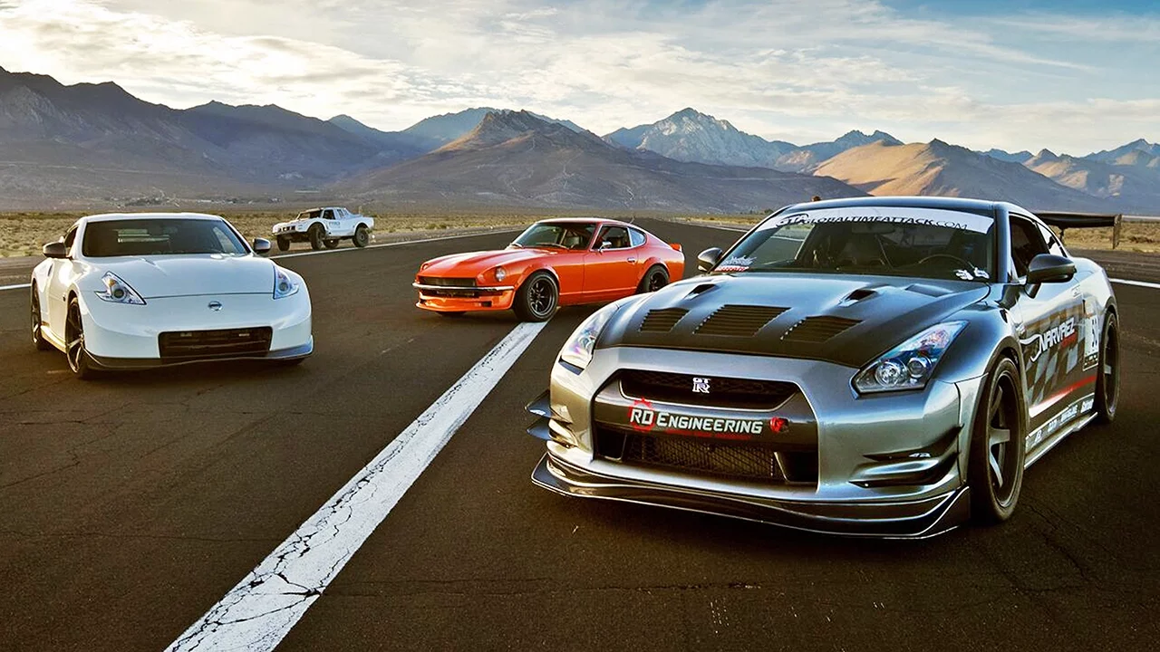 SEMA Drag Race: 240Z vs 370Z vs GTR vs Trophy Truck! - 2015 SEMA Week Ep. 5