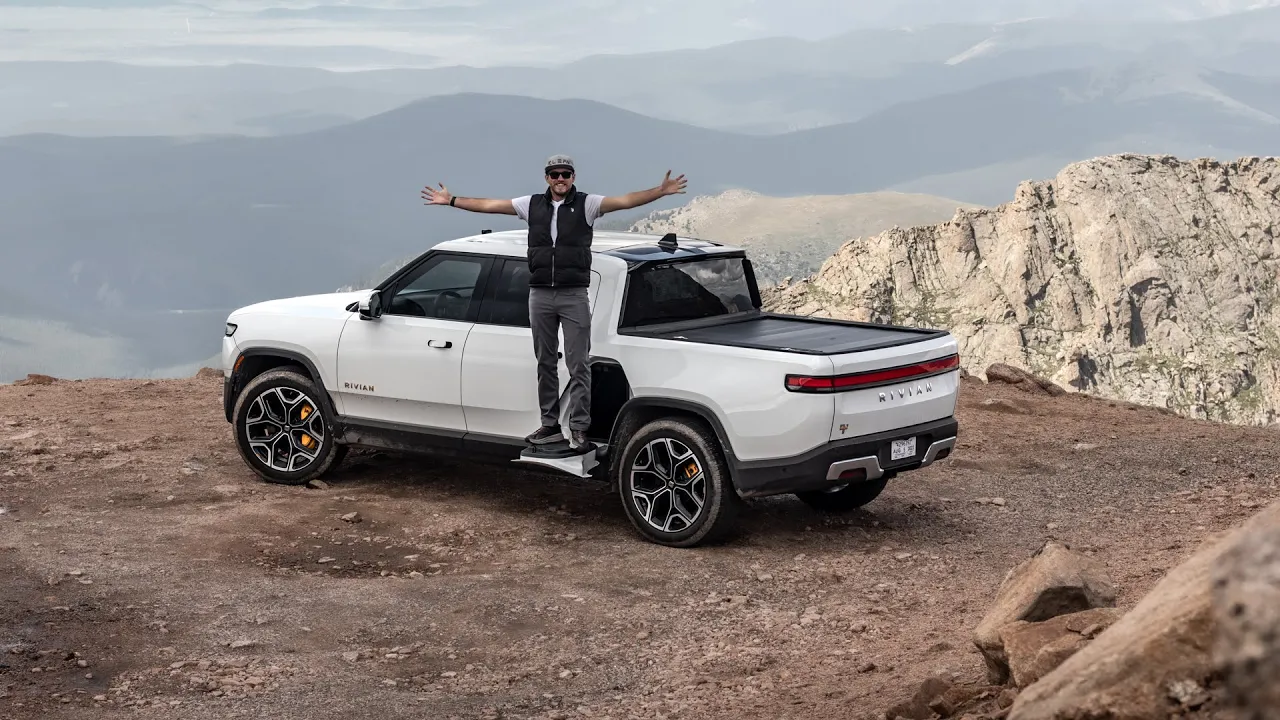 I Took The Rivian R1T Up The Highest Paved Road In North America! Here's The Efficiency On Mt. Evans