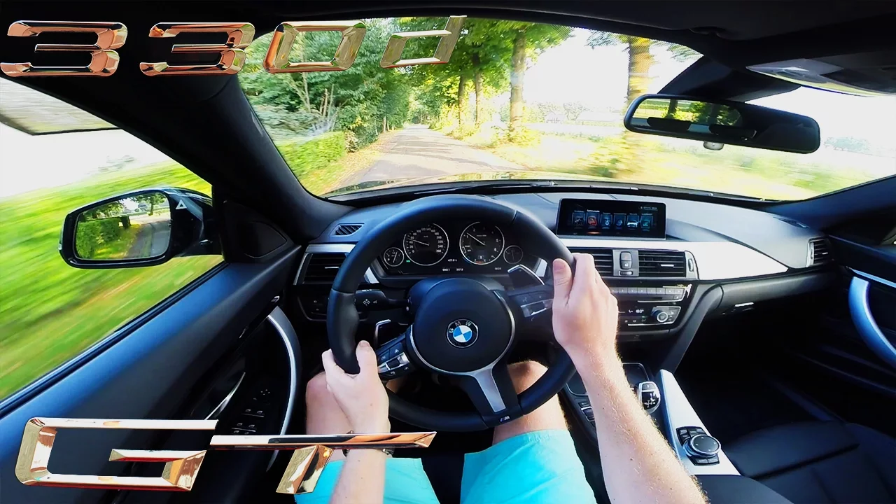 2017 BMW 3 Series GT Gran Turismo POV Test Drive 330d Interior Overview