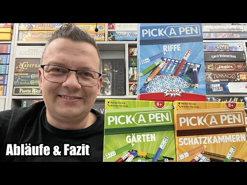 Pick a Pen (Amigo) Roll & Write - Schattkammern, Riffe oder Gärten - Was lohnt sich?
