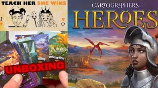 I Teach Her She Wins - Cartographers Heroes (Unboxing and Twists)