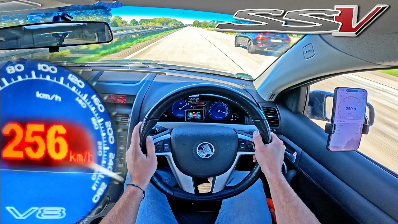 DRIVING an AUSTRALIAN V8 WAGON on the GERMAN AUTOBAHN!