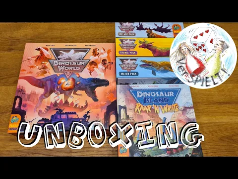 Dinosaur World + Erweiterungen + Rawr'n Write Unboxing
