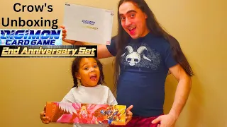 Crow's unboxing Digimon card game 2nd anniversary set
