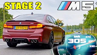 BMW M5 F90 STAGE 2 // SOUND 0-100 100-200 & 305KM/H on AUTOBAHN