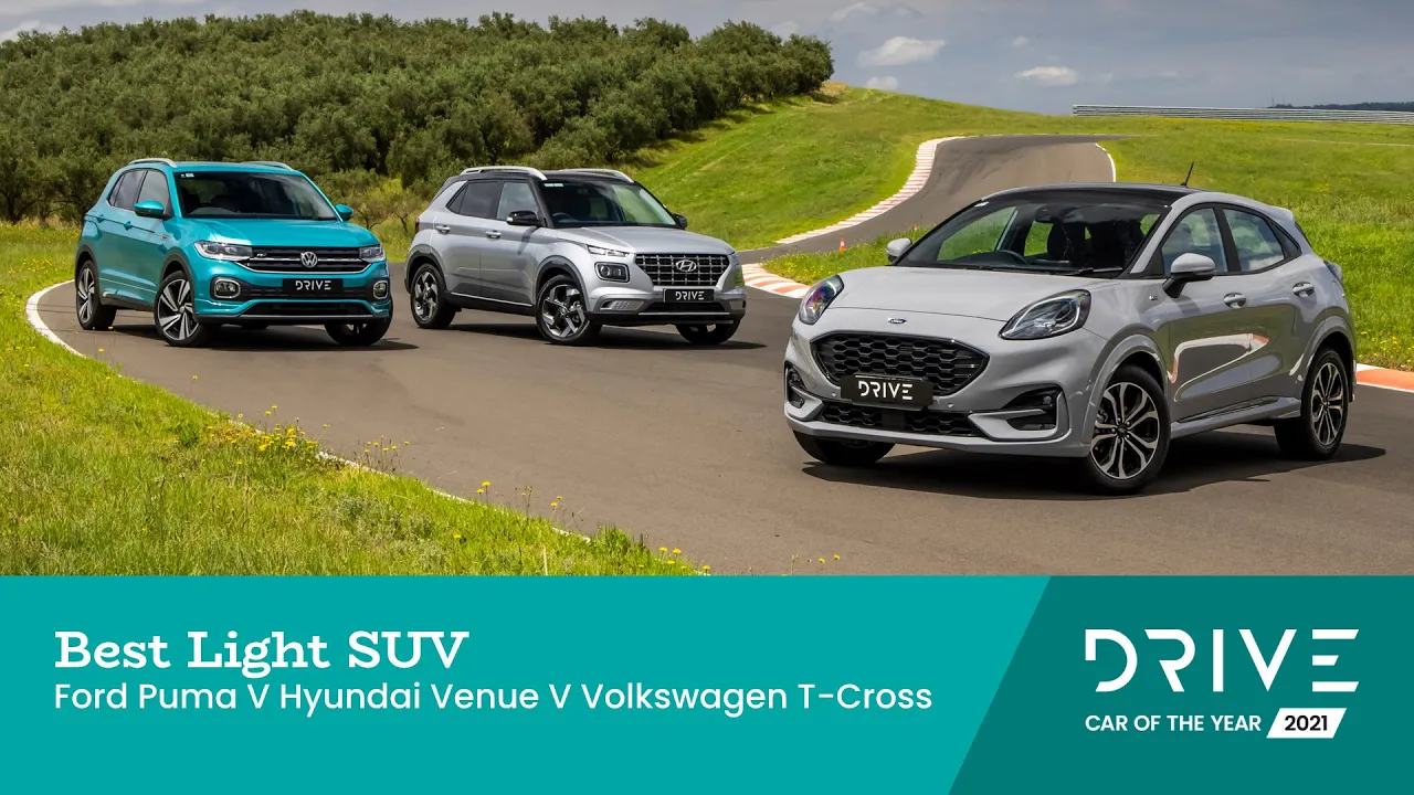 Ford Puma v Hyundai Venue v Volkswagen T-Cross | Best Light SUV | Drive Car of the Year 2021