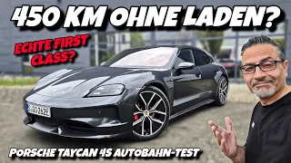 450 km Autobahn ohne Laden? Porsche Taycan 4S HÄRTETEST. #ev #porsche