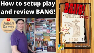 BANG! How to setup, play and review board game (also on BoardGameArena) BGA by AmassGames 4K Western