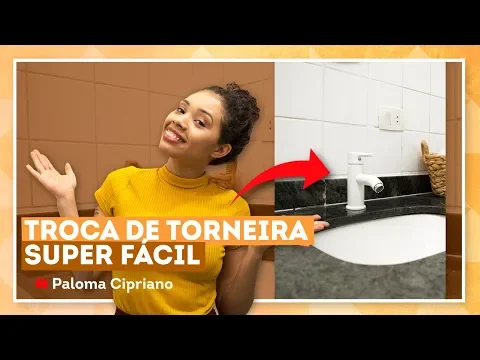 Torneira para Pia de Banheiro Bica Alta Dourada Prima Fani