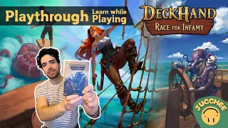 DECKHAND: Race for Infamy ️ | 2p Playthrough | Learn While Playing