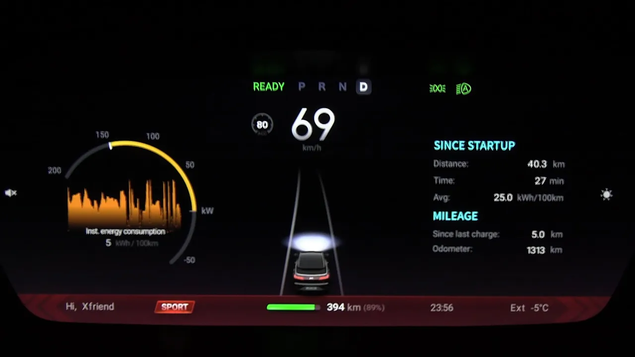 Xpeng G3 acceleration and noise test
