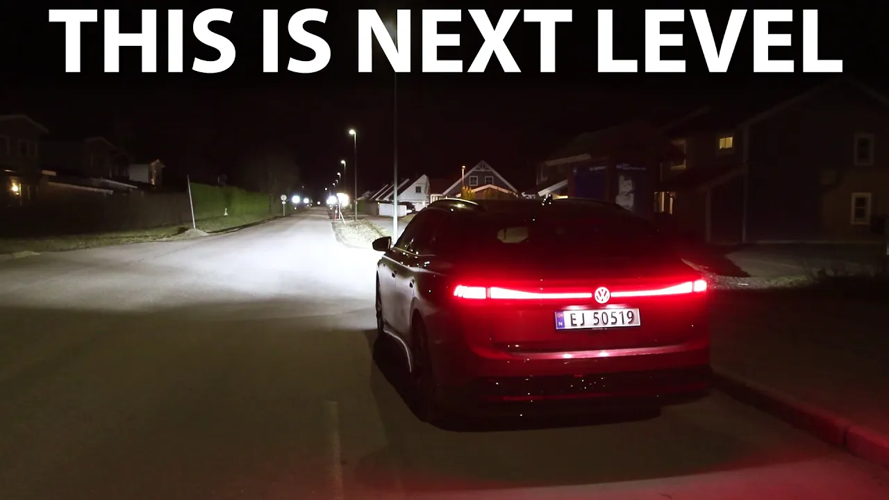 VW ID7 GTX Tourer headlights test