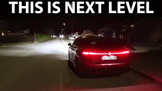 VW ID7 GTX Tourer headlights test
