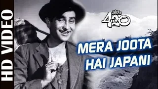 Mera Joota Hai Japani - HD VIDEO | Shree 420 | Raj Kapoor & Nargis | Mukesh | Ishtar Music