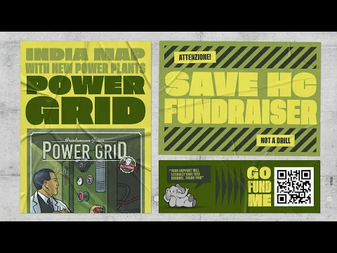 Power Grid: India w/New PPs Set 1 - 4p Teaching, Play-through, & RoundTable by Heavy Cardboard