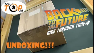 Back to the Future - Dice Through Time Unboxing - Tabletop24