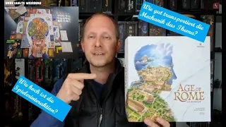 Age of Rome - Teetotom Games - Fokus auf Thema, Mechanik und Interaktivität. Die Besonderheiten!
