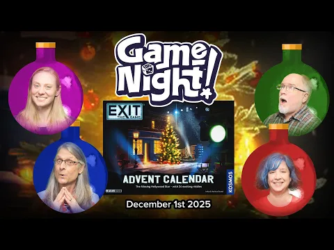 GameNight! 24 Days of Christmas Day 1 - Exit: The Game Advent Calendar - The Missing Hollywood Star