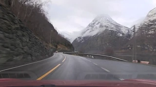 Tesla Model S driving Oslo -  Bergen (timelapse)