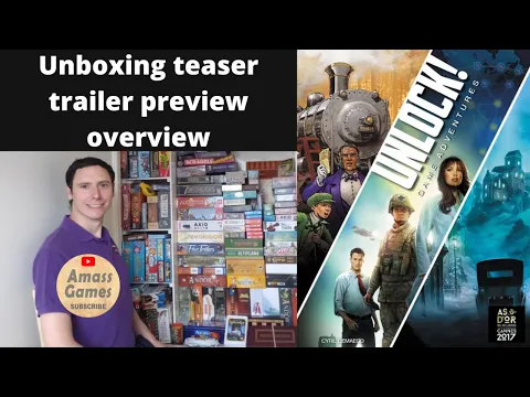 Unlock! Game adventures Ticket to Ride unboxing teaser trailer preview overview AmassGames escape
