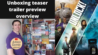 Unlock! Game adventures Ticket to Ride unboxing teaser trailer preview overview AmassGames escape
