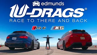 U-DRAG RACE: BMW M5 Touring vs. Audi RS 6 Avant Performance | Handling, Quarter Mile & More