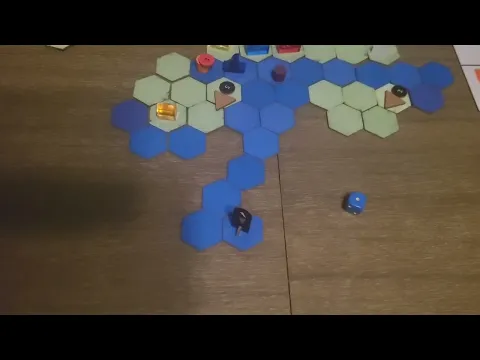 Blue Warship Attacks Orange Merchant