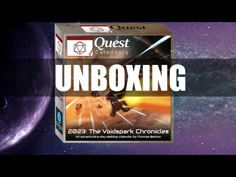 Quest Calendars 2023 Board Game | Unboxing | The Voidspark Chronicles 2023 Tabletop game (calendar)