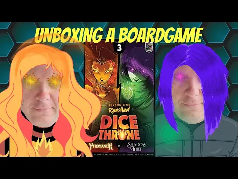 Unboxing Dice Throne Pyromancer VS Shadow Thief
