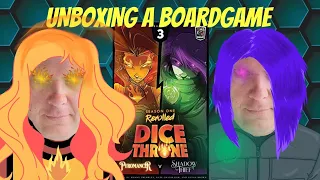 Unboxing Dice Throne Pyromancer VS Shadow Thief