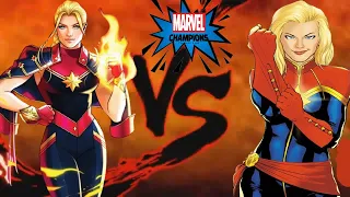 Blonde Ambition: Marvel Champions Civil War Gameplay Captain Marvel vs Captain Marvel