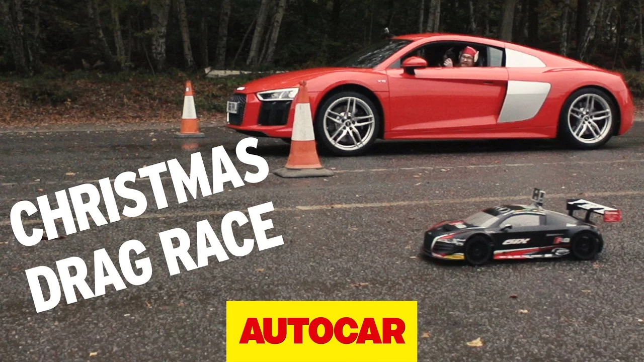 Drag Race Special | Audi R8 V10 versus R/C Audi R8 | Autocar