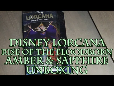 Disney Lorcana Rise of the Floodborn Amber & Sapphire Starter Deck Unboxing