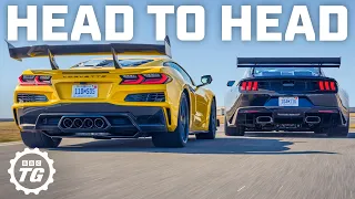 Corvette ZR1 vs Ford Mustang GTD: Against The Clock! | 4K