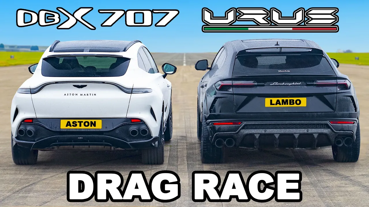 Aston Martin DBX 707 v Lamborghini Urus: DRAG RACE