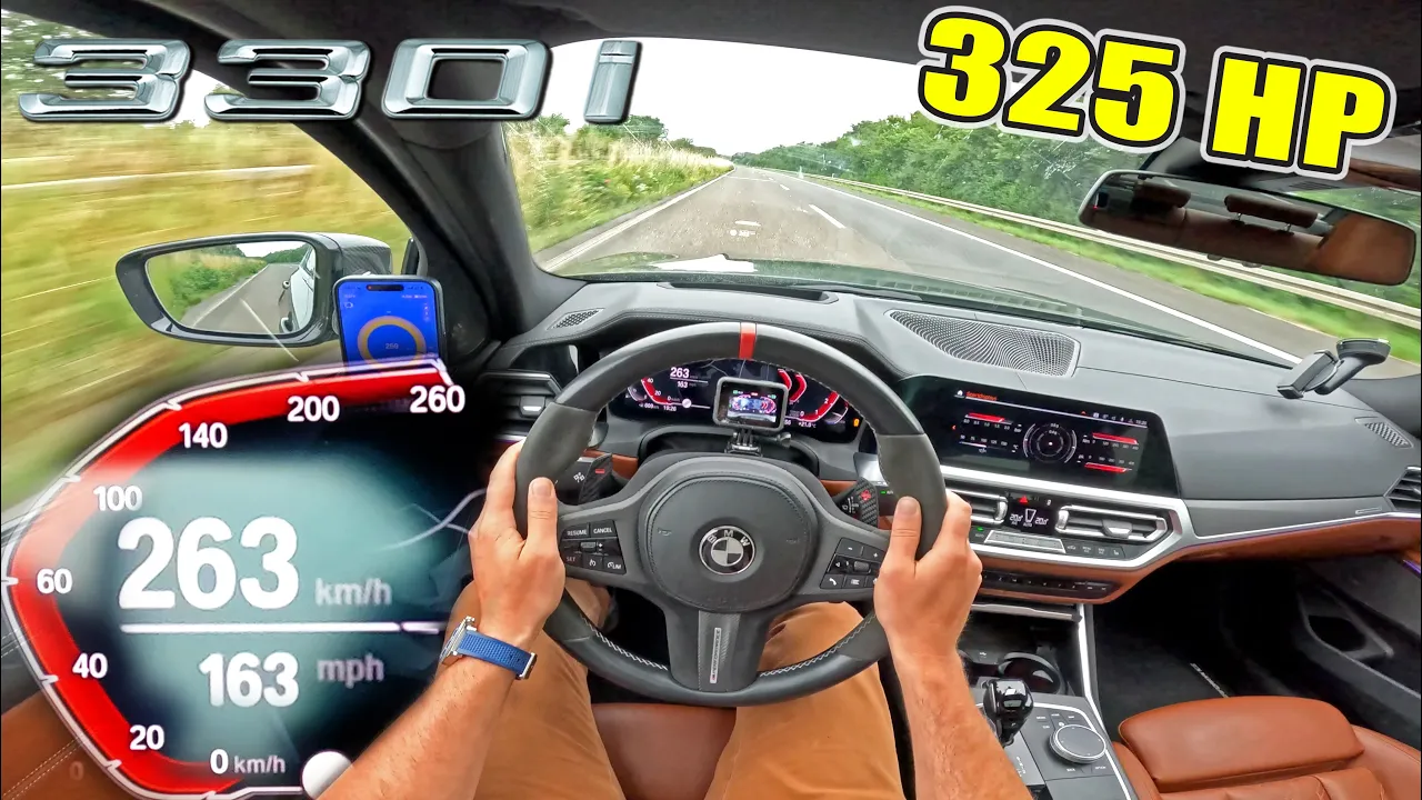325HP TUNED BMW 330i G20 // TOP SPEED POV on AUTOBAHN