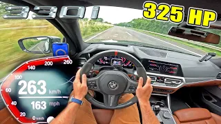 325HP TUNED BMW 330i G20 // TOP SPEED POV on AUTOBAHN