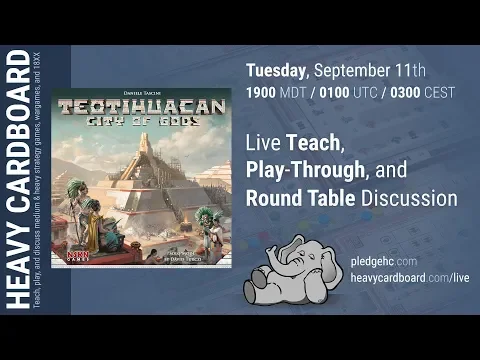 Teotihuacan 4p Play-through & Teaching by Heavy Cardboard
