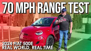 We Were SHOCKED By Our 2024 Fiat 500e 70 MPH Range Test!