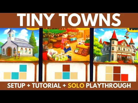 Tiny Towns Board Game | Full Solo Playthrough | Learn to Play