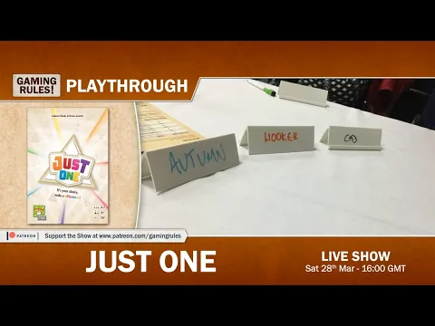 Just One - Live playthrough with Paul Grogan and friends