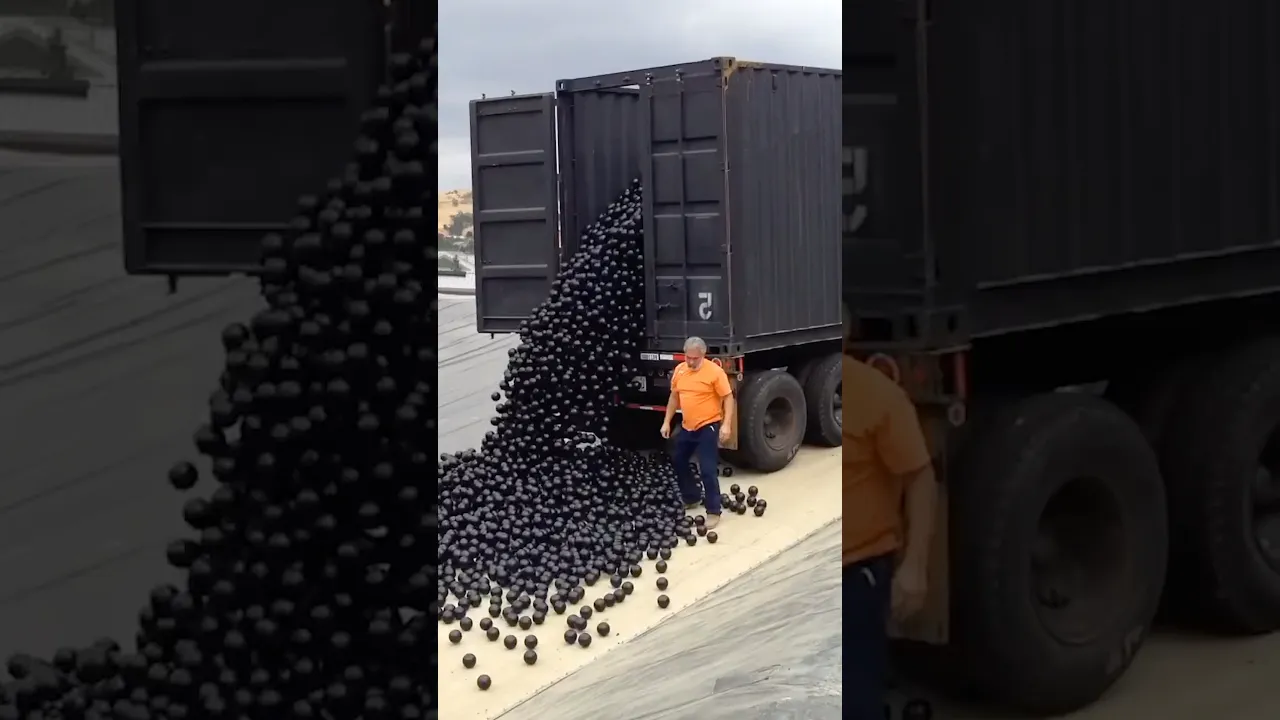 Releasing 96 Million Balls! 🎱 #balls #water #trucks
